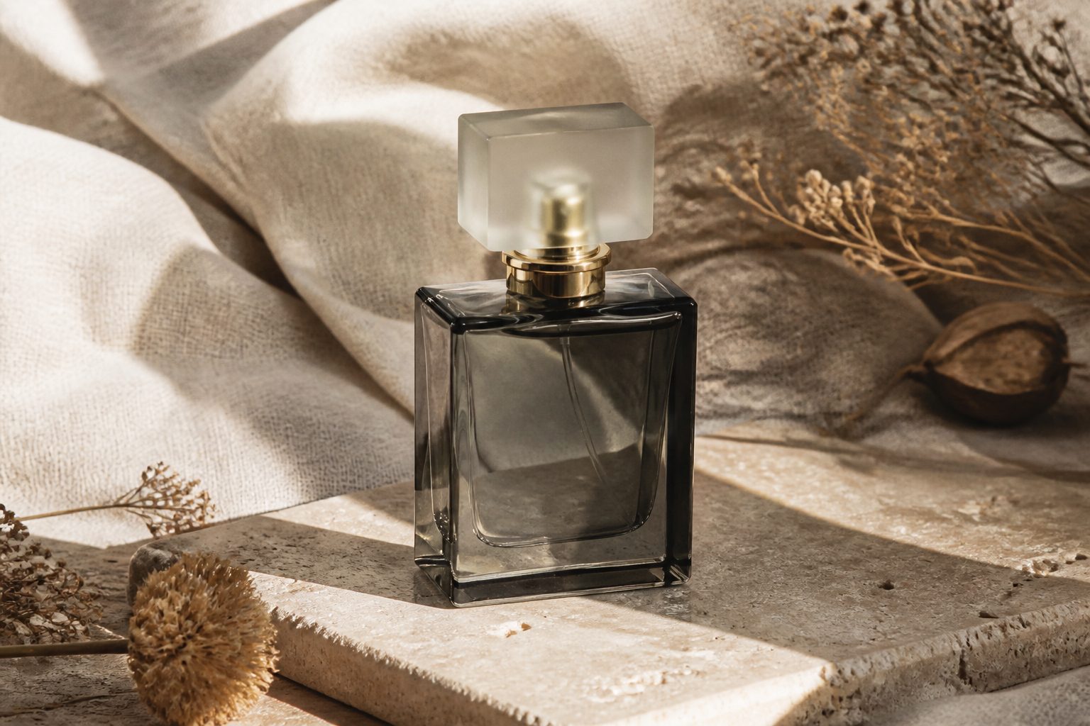 Luxury fragrance bottle still life for Aurelia identity project